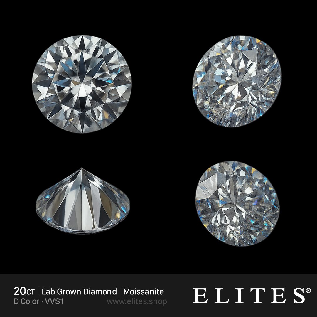 20ct ELITES Moissanite Loose Stone – Premium Gem