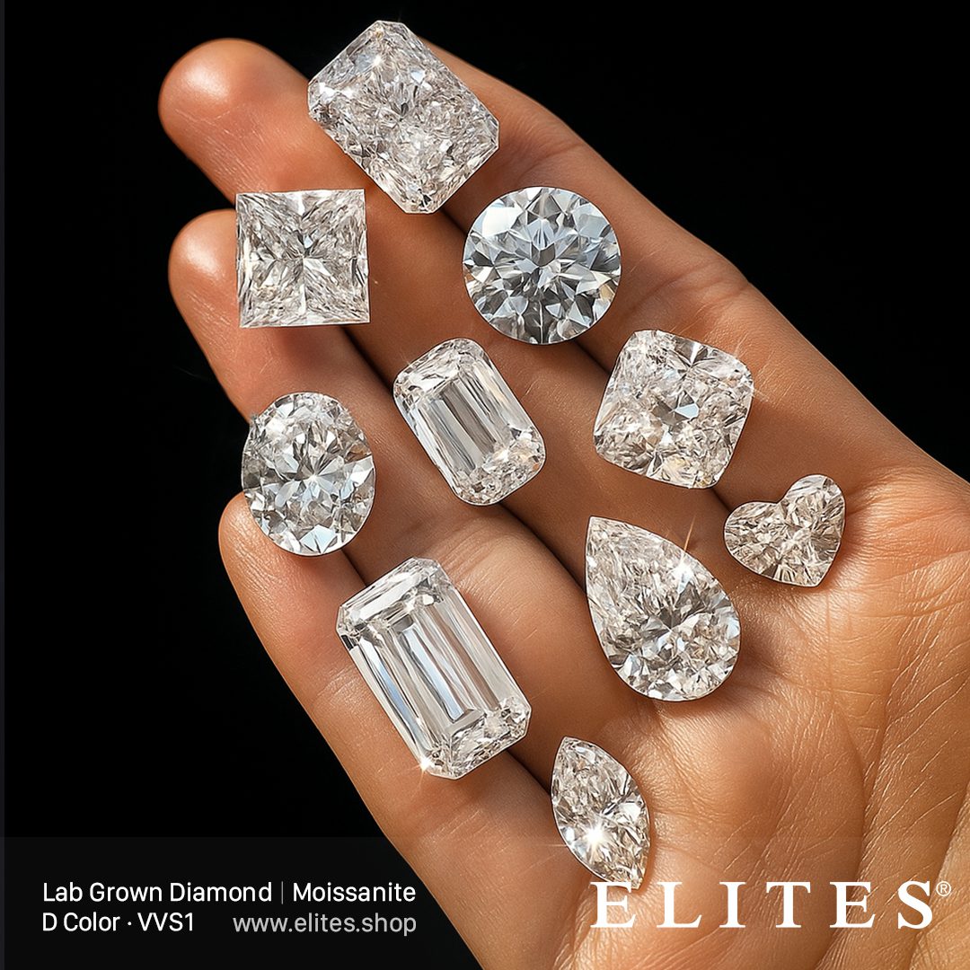 ELITES Diamond Moissanites Loose Stones in Hand – Lab Grown