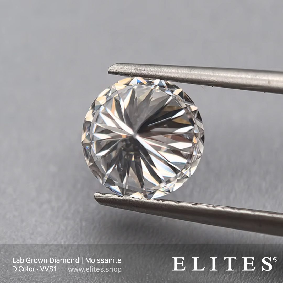 ELITES Moissanite Loose Stone Back – Lab Grown