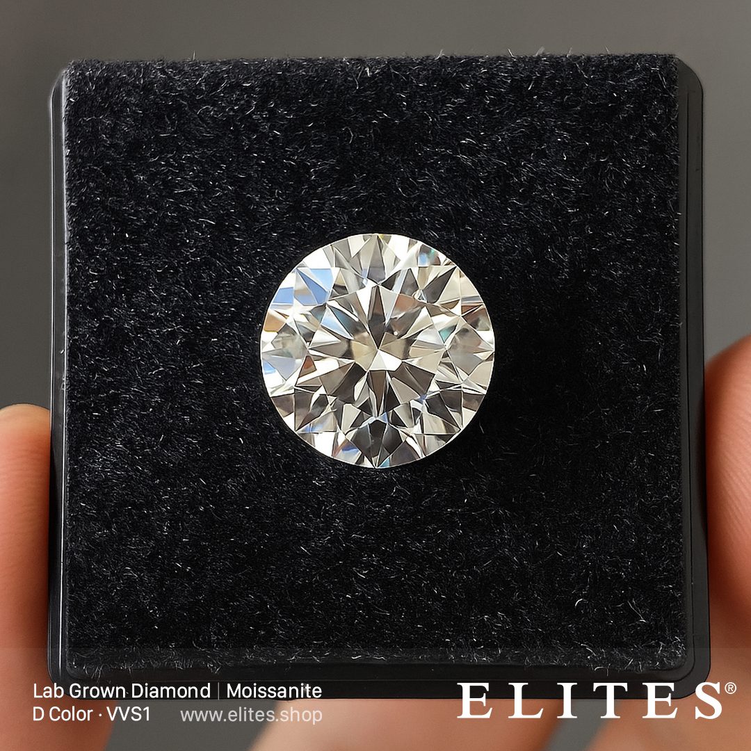 ELITES Moissanite Loose Stone in Hand – Lab Grown