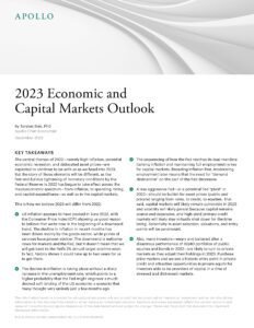 2023 Economic and Capital Markets Outlook